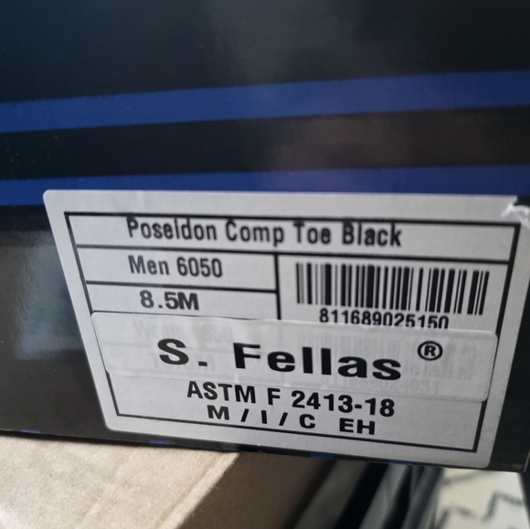 ⭐️40% Off⭐️ S. Fellas Genuine Grip Poseidon Men's Work Boots in Black - Picture 10 of 16